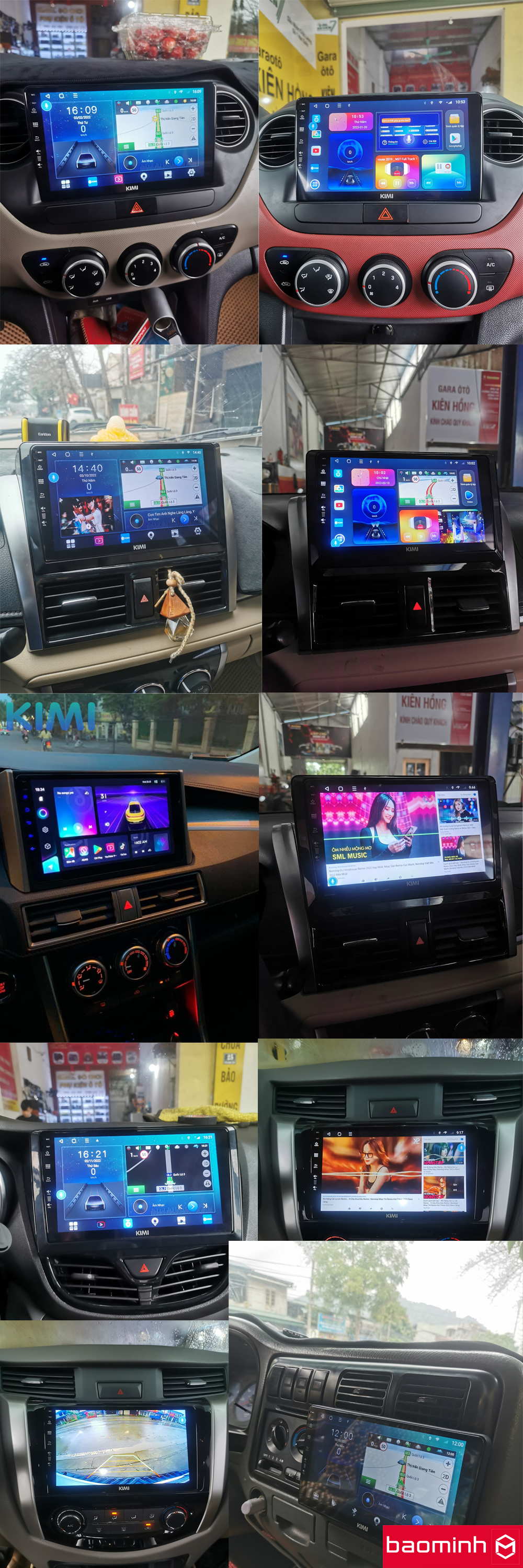Hình ảnh một số mẫu xe đã lắp màn hình ô tô KIMI