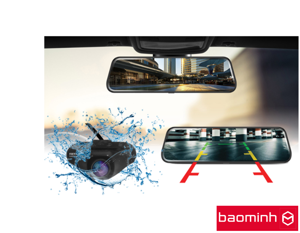 Camera hành trình màn hình gương VietMap G39 với công nghệ thông minh tích hợp đa năng 4 trong 1