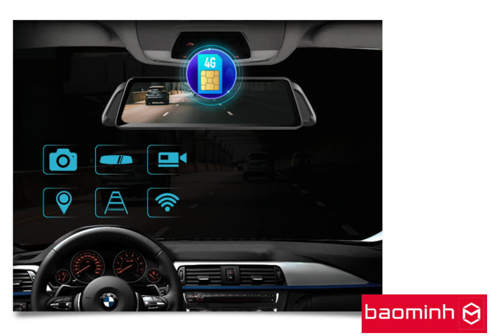 VIETMAP IDVR P2 trang bị RAM 2GB cùng với hệ điều hành Android đa nhiệm cho phép người dùng vừa ghi hình & dẫn đường vừa hỗ trợ lái xe an toàn.