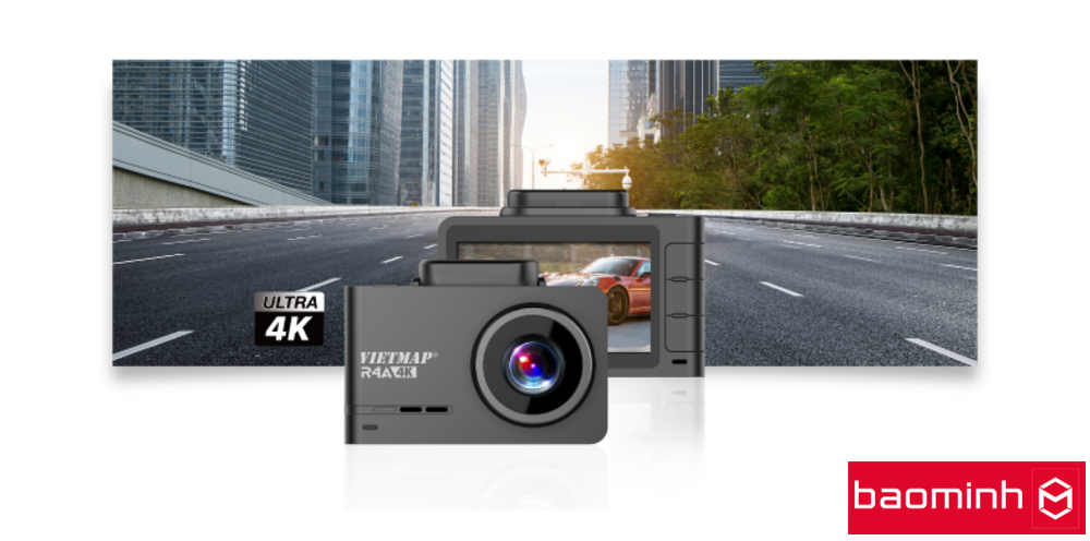 Camera hành trình VIETMAP R4A với ống kính ghi hình góc rộng, chất lượng Ultra HD 4K giúp ghi lại toàn cảnh trước xe mang lại trải nghiệm hình ảnh chân thực sắc nét.