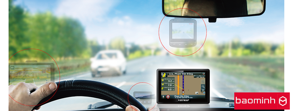 Thiết bị đa chức năng VIETMAP W810 cho phép vừa dẫn đường vừa làm camera hành trình, hỗ trợ giúp tài xế lái xe dễ dàng hơn